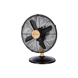Ventilador de mesa metal/madera negro Kendal